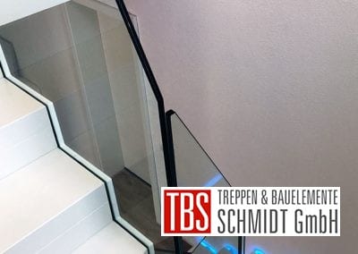 Die Stufenverblendung der Faltwerktreppe Schwedelbach der Firma TBS Schmidt GmbH