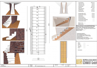 Uebersicht Treppenplan der Firma TBS Schmidt GmbH