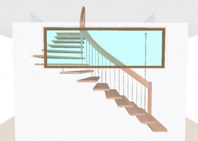 Seitenansicht Rendering Planung Treppe der Firma TBS Schmidt GmbH