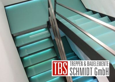 Das Treppenhaus der Glastreppe Dresden der Firma TBS Schmidt GmbH