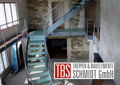 Die Raumansicht der Glastreppe Luxemburg der Firma TBS Schmidt GmbH