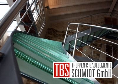 Die Stufenbeleuchtung der Glastreppe Luxemburg der Firma TBS Schmidt GmbH