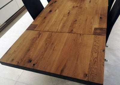 Massivholztisch Eiche rustikal mit Einlegeplatte der Firma TBS Schmidt GmbH