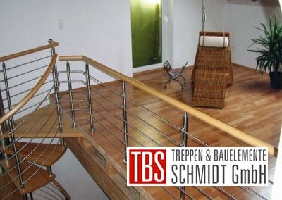 Galerie Spindeltreppe Landstuhl der Firma TBS Schmidt GmbH