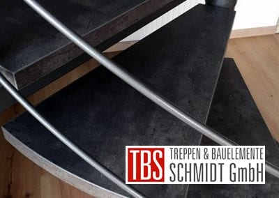 Treppenstufen der Spindeltreppe Schiffweiler der Firma TBS Schmidt GmbH