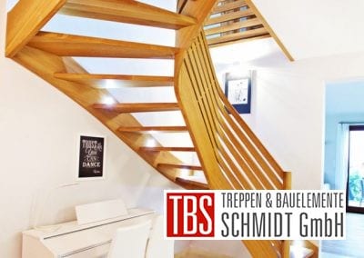 Seitenansicht Wangentreppe Heidelberg der Firma TBS Schmidt GmbH