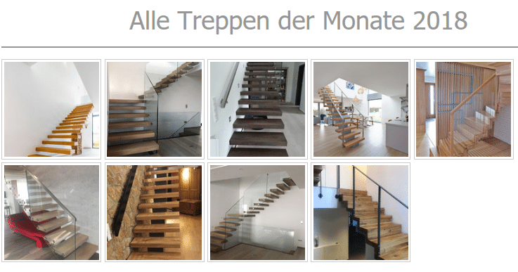 Treppen der Monate April-Juni