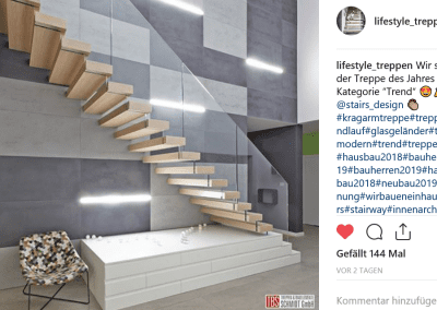 Instagram Post Treppe des Jahres der Firma TBS Schmidt GmbH