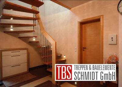 Halbgewendelte Bolzentreppe Ratingen der Firma TBS Schmidt GmbH