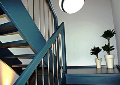 Gelaneder Color-Wangentreppe Sulzbach der Firma TBS Schmidt GmbH