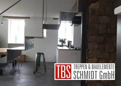 Seitenansicht Faltwerktreppe Gut Koenigsbruch der Firma TBS Schmidt GmbH