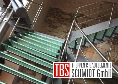 LED Einsatz Glastreppe Luxemburg der Firma TBS Schmidt GmbH