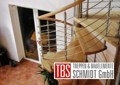 Galerieblick Spindeltreppe Landstuhl der Firma TBS Schmidt GmbH