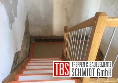 Wangentreppe mit Podest Treppenmontage der Firma TBS Schmidt GmbH